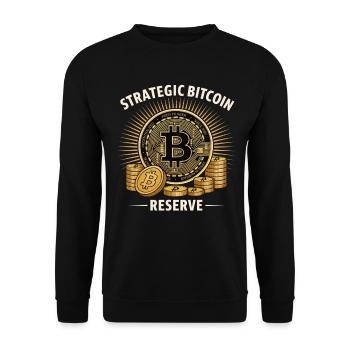 Conception de Bitcoin pour les fans de BTC - Sweat-shirt Unisexe - noir - Devant - Alina (178cm) & Michal (187cm)