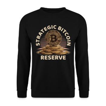Conception de Bitcoin pour les fans de BTC - Sweat-shirt Unisexe - noir - Devant - Alina (178cm) & Michal (187cm)