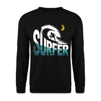 Surfeurs la nuit - Sweat-shirt Unisexe - noir - Devant - Alina (178cm) & Michal (187cm)