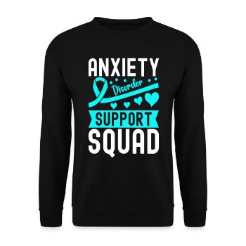 Trouble anxieux Trouble anxieux - Sweat-shirt Unisexe - noir - Devant - Alina (178cm) & Michal (187cm)