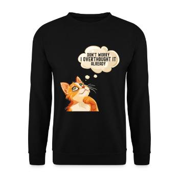 Trouble anxieux Trouble anxieux - Sweat-shirt Unisexe - noir - Devant - Alina (178cm) & Michal (187cm)
