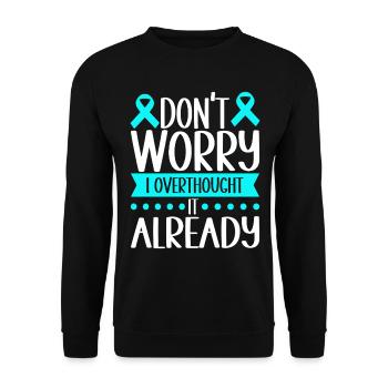 Anxiety disorder Anxiety disorder - Unisex Sweatshirt - black - Front - Alina (178cm) & Michal (187cm)