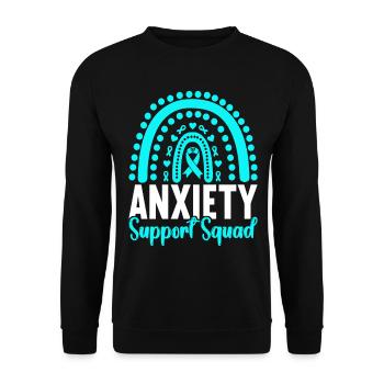 Trouble anxieux Trouble anxieux - Sweat-shirt Unisexe - noir - Devant - Alina (178cm) & Michal (187cm)