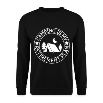 Camping Is My Retirement Plan Camping - Unisex Sweatshirt - black - Front - Alina (178cm) & Michal (187cm)