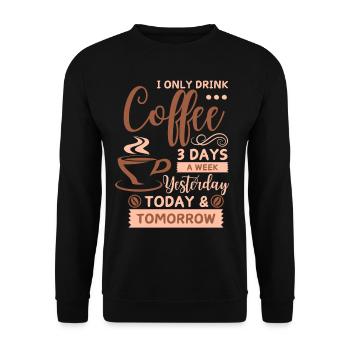 Amateur de café Dire Barista Café - Sweat-shirt Unisexe - noir - Devant - Alina (178cm) & Michal (187cm)