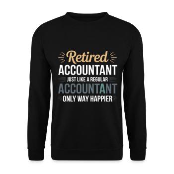 Retired Accountant Saying Retirement - Unisex Sweatshirt - black - Front - Alina (178cm) & Michal (187cm)