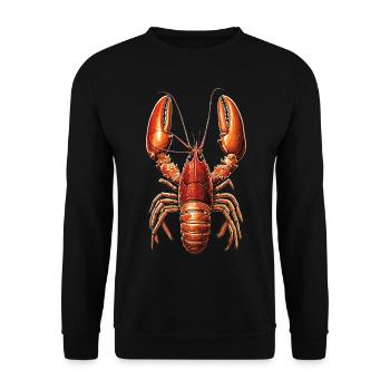 Hummer Krebstiere Großkrebs Lobster Süßer Hummer - Unisex Pullover - Schwarz - Vorne - Alina (178cm) & Michal (187cm)