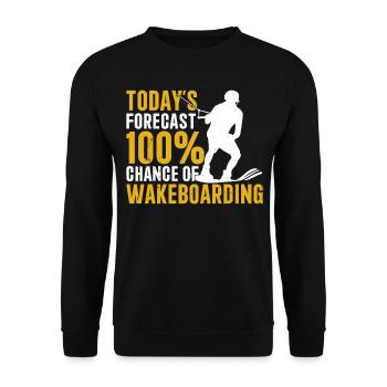 Prévisions du jour 100 % de chance de Wakeboard Lover - Sweat-shirt Unisexe - noir - Devant - Alina (178cm) & Michal (187cm)