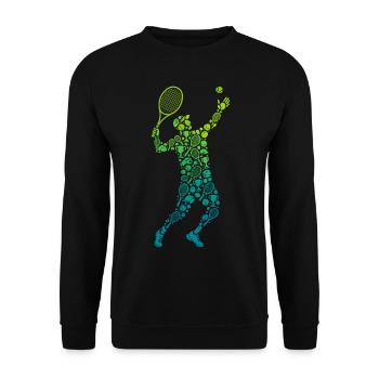 Tennis Tennis Player Man - Unisex Sweatshirt - black - Front - Alina (178cm) & Michal (187cm)
