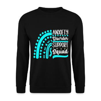 Anxiety disorder Anxiety disorder - Unisex Sweatshirt - black - Front - Alina (178cm) & Michal (187cm)