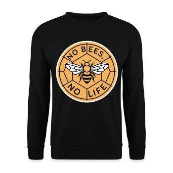 Chemise Save the Bees Statement - Sweat-shirt Unisexe - noir - Devant - Alina (178cm) & Michal (187cm)