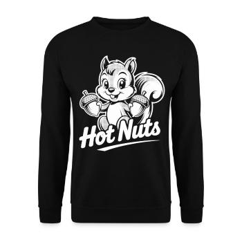 Hot Nuts Squirrel Shirt - Unisex Sweatshirt - black - Front - Alina (178cm) & Michal (187cm)