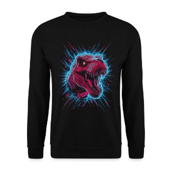 Pure T-Rex Power - Unisex Sweatshirt - black - Front - Alina (178cm) & Michal (187cm)