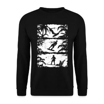 Wakeboarder Wakeboard Lover Wakesurf - Sweat-shirt Unisexe - noir - Devant - Alina (178cm) & Michal (187cm)