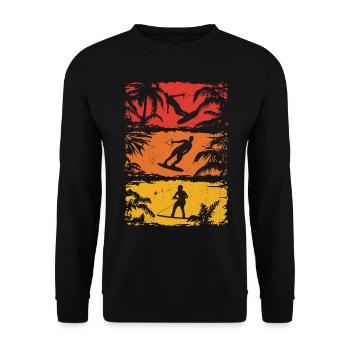 Wakeboarder Wakeboard Lover Wakesurf - Sweat-shirt Unisexe - noir - Devant - Alina (178cm) & Michal (187cm)
