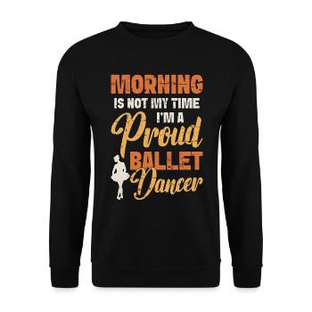 Ballet Dancer Morning Is Not My Time Ballet Music - Sweat-shirt Unisexe - noir - Devant - Alina (178cm) & Michal (187cm)
