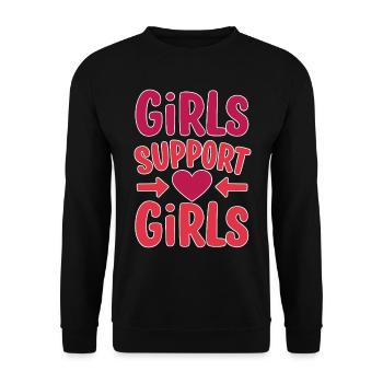 Filles Soutien Filles Amitié - Sweat-shirt Unisexe - noir - Devant - Alina (178cm) & Michal (187cm)