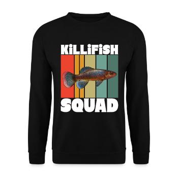 Killifish Egg-laying Tooth Doughnut Aquarium - Unisex Sweatshirt - black - Front - Alina (178cm) & Michal (187cm)