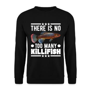 Killifish Egg-laying Tooth Doughnut Aquarium - Unisex Sweatshirt - black - Front - Alina (178cm) & Michal (187cm)