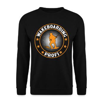 Wakeboarding profi - Wakesurfing Profi - Unisex Pullover - Schwarz - Vorne - Alina (178cm) & Michal (187cm)