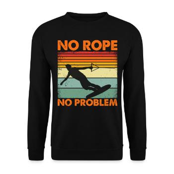 Wakeboard Wakesurf amusant - No Rope No - Sweat-shirt Unisexe - noir - Devant - Alina (178cm) & Michal (187cm)