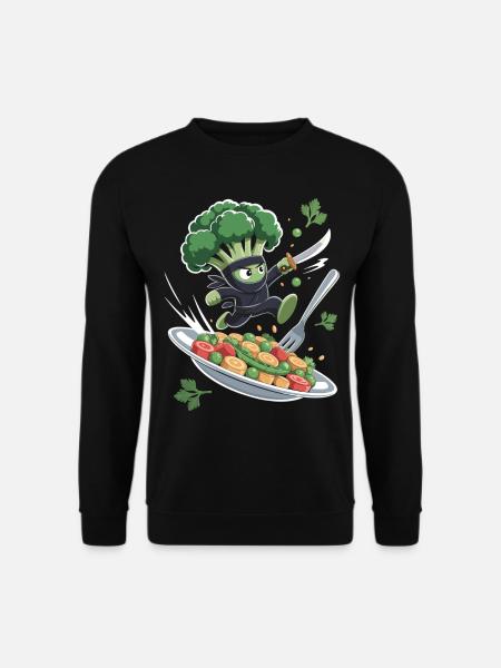 Broccoli Ninja in action - Unisex Sweatshirt - black