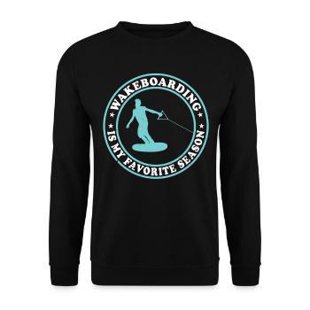 Le wakeboard est ma saison préférée - le wakesurf - Sweat-shirt Unisexe - noir - Devant - Alina (178cm) & Michal (187cm)