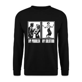 Dance Teacher My Problem My Pictogram Mom Dad - Unisex Sweatshirt - black - Front - Alina (178cm) & Michal (187cm)