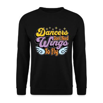 Acro Dance Dancers Don't Need Wings Acrobatics - Unisex Pullover - Schwarz - Vorne - Alina (178cm) & Michal (187cm)