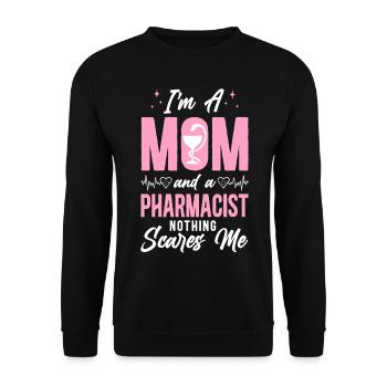 Technicien en pharmacie - Sweat-shirt Unisexe - noir - Devant - Alina (178cm) & Michal (187cm)