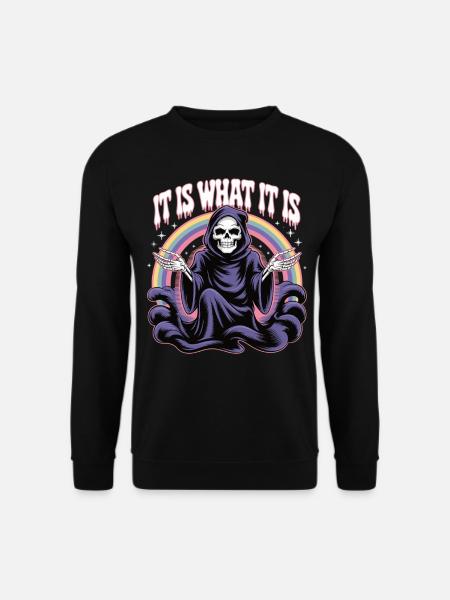 Schwarzer Humor mit Stil - Unisex Pullover - Schwarz