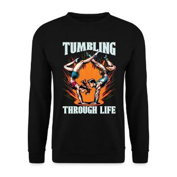 Acro Dance Tumbling Through Acrobatic Dancing - Unisex Pullover - Schwarz - Vorne - Alina (178cm) & Michal (187cm)