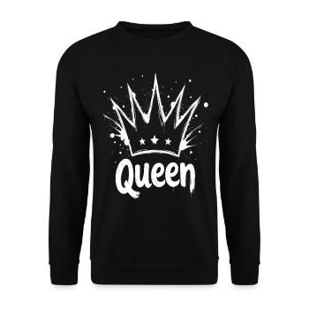 Couronne de reine Splash - Sweat-shirt Unisexe - noir - Devant - Alina (178cm) & Michal (187cm)