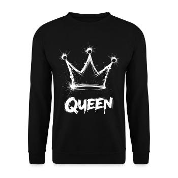 Couronne de reine Splash - Sweat-shirt Unisexe - noir - Devant - Alina (178cm) & Michal (187cm)