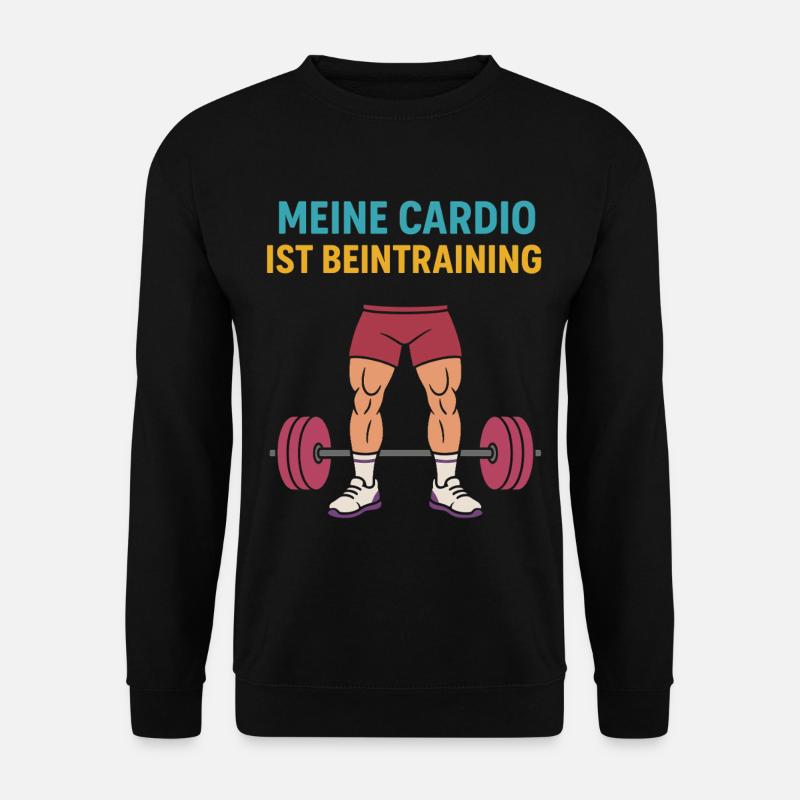Fitness Gym Leg Day Sprüche Lustige Beintraining - Unisex Pullover - Schwarz