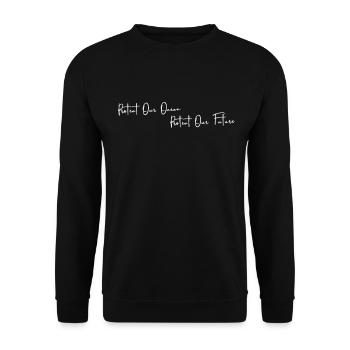 Climate Protection Earth Environment - Protect Our - Unisex Pullover - Schwarz - Vorne - Alina (178cm) & Michal (187cm)