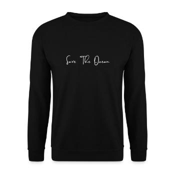 Save The Ocean - Environment Protection Earth - Unisex Pullover - Schwarz - Vorne - Alina (178cm) & Michal (187cm)