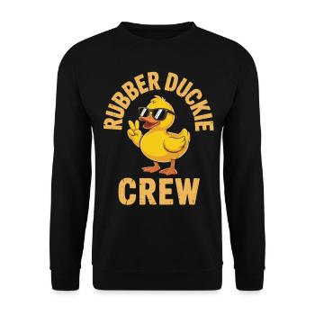Équipage de canard en caoutchouc cool - Sweat-shirt Unisexe - noir - Devant - Alina (178cm) & Michal (187cm)