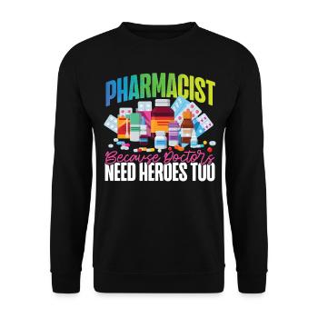 Pharmacy Tech Technician - Unisex Pullover - Schwarz - Vorne - Alina (178cm) & Michal (187cm)