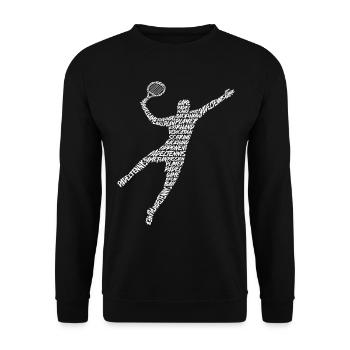 Padel Tennis Padel Typographie Padel - Sweat-shirt Unisexe - noir - Devant - Alina (178cm) & Michal (187cm)