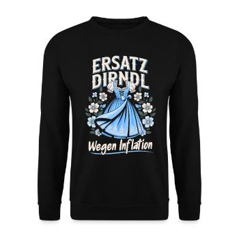 Ersatz Dirndl Trachtenshirt Ersatzdirndl Trachten - Unisex Pullover - Schwarz - Vorne - Alina (178cm) & Michal (187cm)