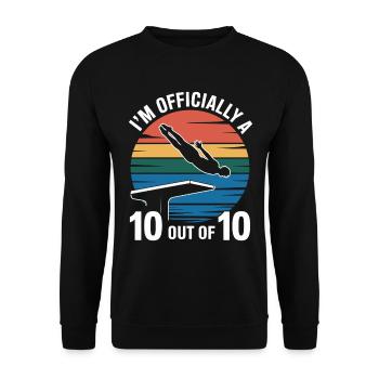 Diving diving board - Unisex Sweatshirt - black - Front - Alina (178cm) & Michal (187cm)