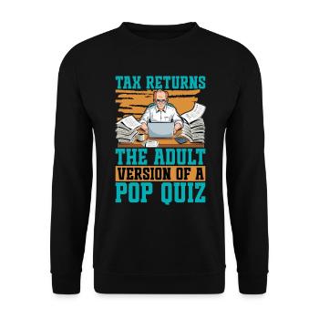 Accounting Tax Returns The Adult Version Finance - Unisex Sweatshirt - black - Front - Alina (178cm) & Michal (187cm)