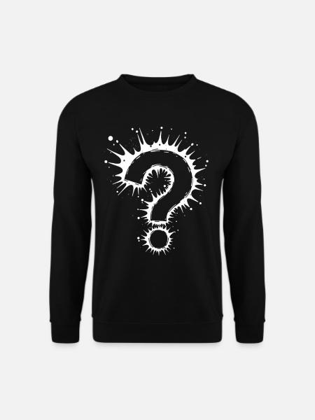 Quel point d’interrogation Splash - Sweat-shirt Unisexe - noir