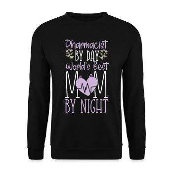 Technicien en pharmacie - Sweat-shirt Unisexe - noir - Devant - Alina (178cm) & Michal (187cm)