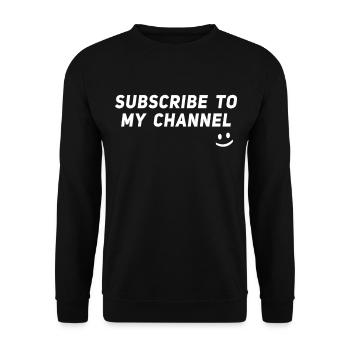 Content Creator Blogger Influencer - Subscribe to - Unisex Sweatshirt - black - Front - Alina (178cm) & Michal (187cm)