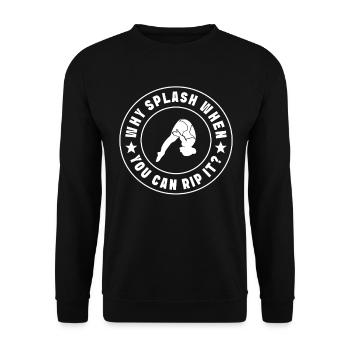 Kunstspringen Turmspringer Sprungbrett - Unisex Pullover - Schwarz - Vorne - Alina (178cm) & Michal (187cm)