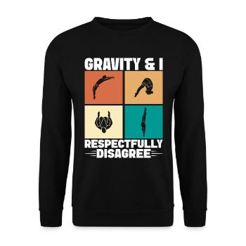 Plongeoir - Sweat-shirt Unisexe - noir - Devant - Alina (178cm) & Michal (187cm)
