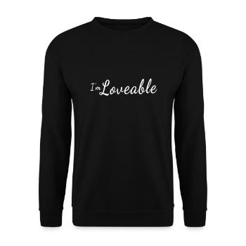 La santé mentale, c’est important - Je suis adorable - Sweat-shirt Unisexe - noir - Devant - Alina (178cm) & Michal (187cm)