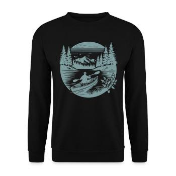 Watersports Kayaking Kayaker Kayaking Lover - Unisex Pullover - Schwarz - Vorne - Alina (178cm) & Michal (187cm)